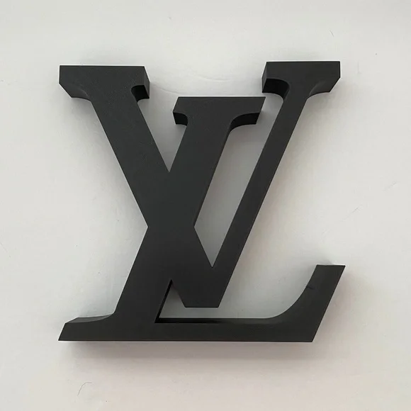 Rare LARGE 8.5" Black LV Art Decor - Picture 2 of 6